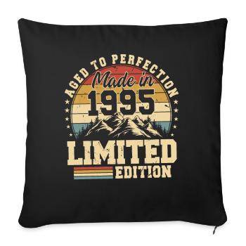 Unique in its kind since 1995 - Sofa pillowcase 17,3'' x 17,3'' (45 x 45 cm) - black - Front