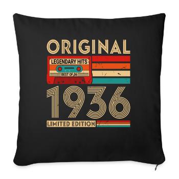 Original legendary hits Best of 1936 - Sofa pillowcase 17,3'' x 17,3'' (45 x 45 cm) - black - Front