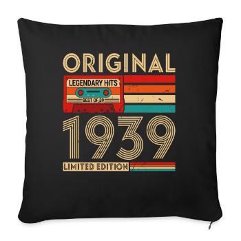 Original legendary hits The best of 1939 - Sofa pillowcase 17,3'' x 17,3'' (45 x 45 cm) - black - Front