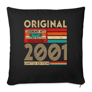 Original legendary hits The best of 2001 - Sofa pillowcase 17,3'' x 17,3'' (45 x 45 cm) - black - Front