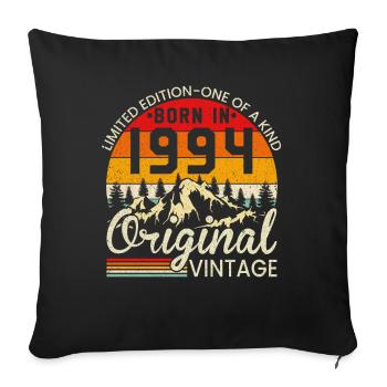Né en 1994 Original Vintage - Housse de coussin décorative 45 x 45 cm - noir - Devant