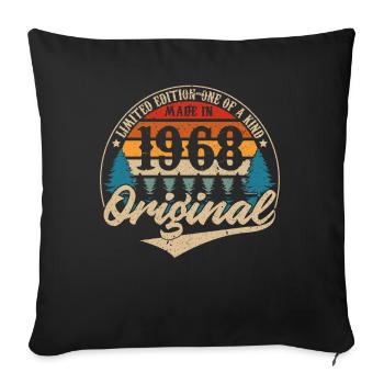 Fabriqué En 1968 Original - Housse de coussin décorative 45 x 45 cm - noir - Devant