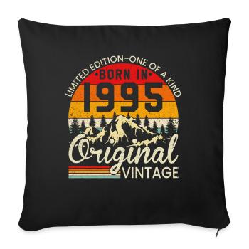 Jahrgang 1995 Original Vintage - Sofakissenbezug 45 x 45 cm - Schwarz - Vorne