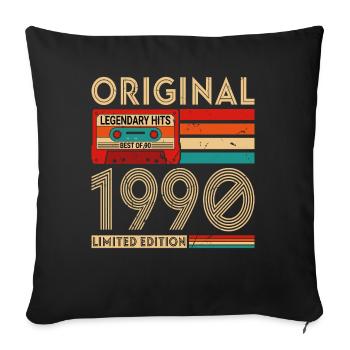 Original legendary hits Best of 1990 - Sofa pillowcase 17,3'' x 17,3'' (45 x 45 cm) - black - Front