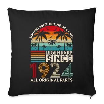 Legendary since 1924 all original parts - Sofa pillowcase 17,3'' x 17,3'' (45 x 45 cm) - black - Front