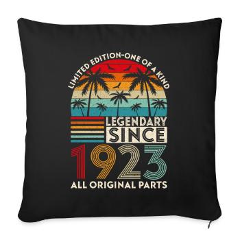 Legendary since 1923 all original parts - Sofa pillowcase 17,3'' x 17,3'' (45 x 45 cm) - black - Front