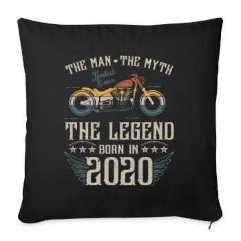 The man The myth The legend born in 2020 - Sofa pillowcase 17,3'' x 17,3'' (45 x 45 cm) - black - Front