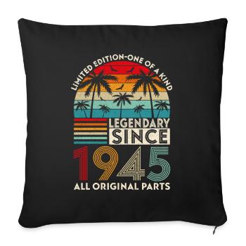 Legendär seit 1945 alle Originalteile - Sofakissenbezug 45 x 45 cm - Schwarz - Vorne