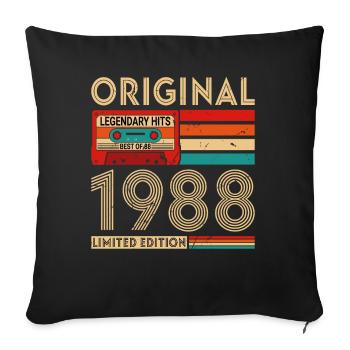 Succès Légendaires Originaux Le Meilleur De 1988 - Housse de coussin décorative 45 x 45 cm - noir - Devant