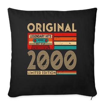 Original legendäre Hits Best of 2000 - Sofakissenbezug 45 x 45 cm - Schwarz - Vorne