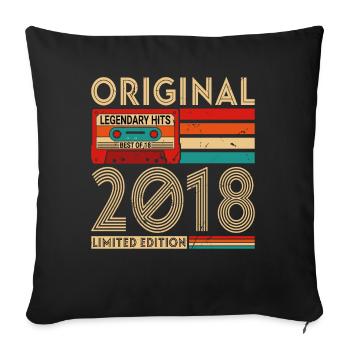 Original legendäre Hits Das Beste von 2018 - Sofakissenbezug 45 x 45 cm - Schwarz - Vorne