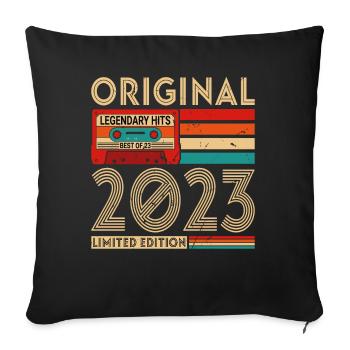 Original legendäre Hits Das Beste von 2023 - Sofakissenbezug 45 x 45 cm - Schwarz - Vorne