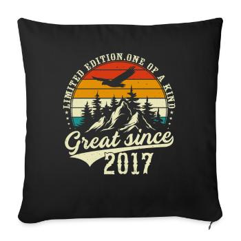 One of a kind since 2017 - Sofa pillowcase 17,3'' x 17,3'' (45 x 45 cm) - black - Front