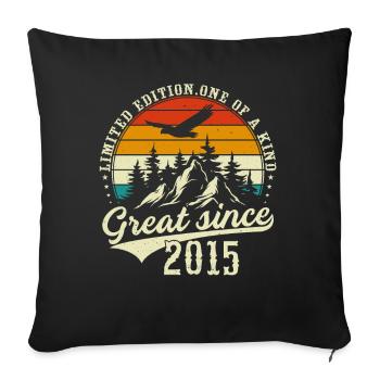 One of a kind since 2015 - Sofa pillowcase 17,3'' x 17,3'' (45 x 45 cm) - black - Front