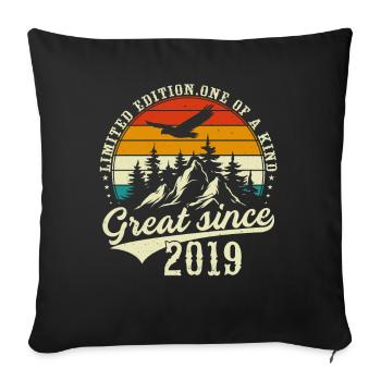 Unique En Son Genre Depuis 2019 - Housse de coussin décorative 45 x 45 cm - noir - Devant