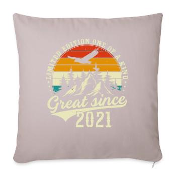 One of a kind since 2021 - Sofa pillowcase 17,3'' x 17,3'' (45 x 45 cm) - light taupe - Front