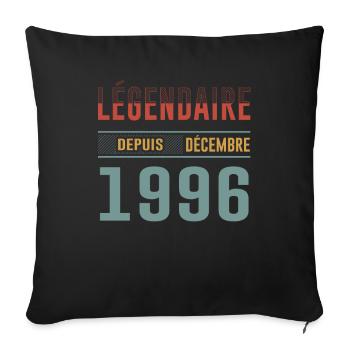 Légendaire Depuis Décembre 1996 Anniversaire - Housse de coussin décorative 45 x 45 cm - noir - Devant