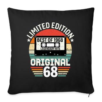 Limitierte Auflage des Besten des Originals von 1968 - Sofakissenbezug 45 x 45 cm - Schwarz - Vorne