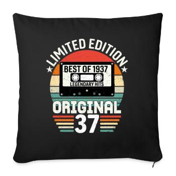 Limited edition of the best of the 1937 original - Sofa pillowcase 17,3'' x 17,3'' (45 x 45 cm) - black - Front