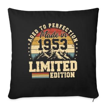One of a kind since 1953 - Sofa pillowcase 17,3'' x 17,3'' (45 x 45 cm) - black - Front