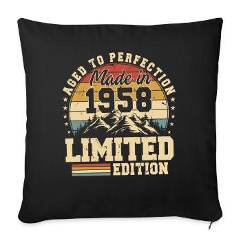 One of a kind since 1958 - Sofa pillowcase 17,3'' x 17,3'' (45 x 45 cm) - black - Front