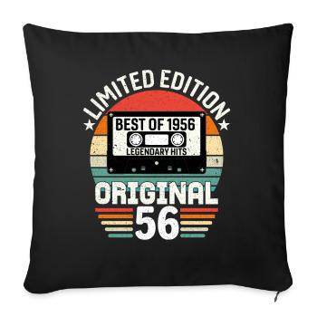 Limitierte Auflage des Besten des Originals von 1956 - Sofakissenbezug 45 x 45 cm - Schwarz - Vorne