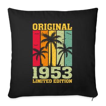 Original limited edition of 1953 - Sofa pillowcase 17,3'' x 17,3'' (45 x 45 cm) - black - Front