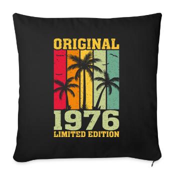 Original limited edition of 1976 - Sofa pillowcase 17,3'' x 17,3'' (45 x 45 cm) - black - Front
