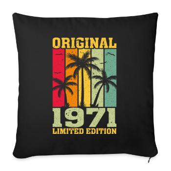 Original limited edition of 1971 - Sofa pillowcase 17,3'' x 17,3'' (45 x 45 cm) - black - Front