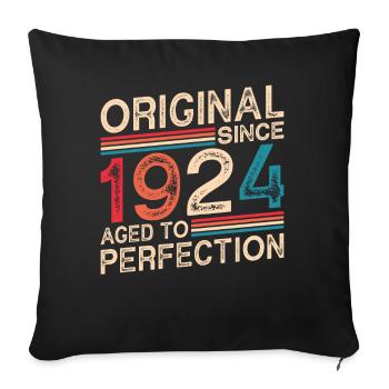Original since 1924 Aged to perfection - Sofa pillowcase 17,3'' x 17,3'' (45 x 45 cm) - black - Front