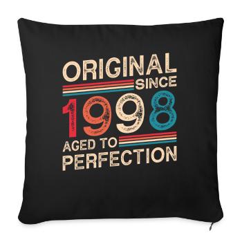 Original Depuis 1998 Vieilli À La Perfection - Housse de coussin décorative 45 x 45 cm - noir - Devant