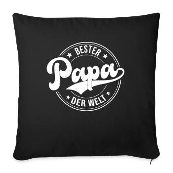 Bester Papa Der Welt - Sofakissenbezug 45 x 45 cm - Schwarz - Vorne