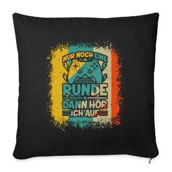 Nur Noch Eine Runde Dann Hör Ich Auf - Sofakissenbezug 45 x 45 cm - Schwarz - Vorne