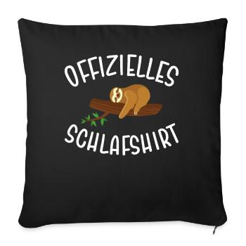 Offizielles Schlafshirt - Sofakissenbezug 45 x 45 cm - Schwarz - Vorne