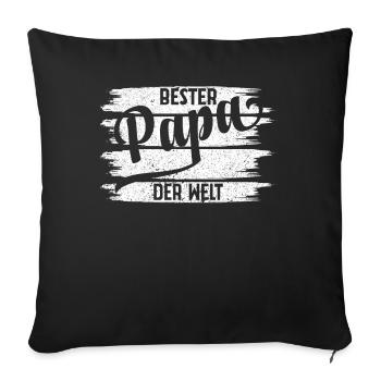Bester Papa Der Welt - Sofakissenbezug 45 x 45 cm - Schwarz - Vorne