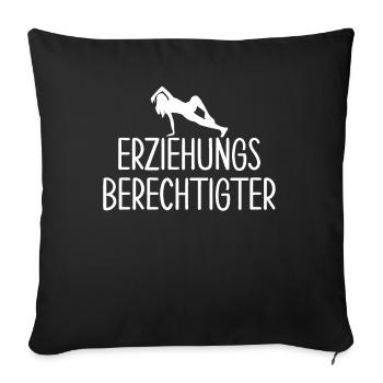 BDSM Gag Fetish Educational Gift - Sofakissenbezug 45 x 45 cm - Schwarz - Vorne