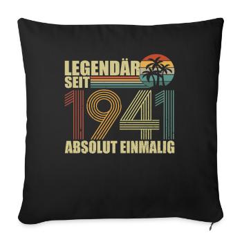 Legendär Seit 1941 Absolut Einmalig - Sofakissenbezug 45 x 45 cm - Schwarz - Vorne