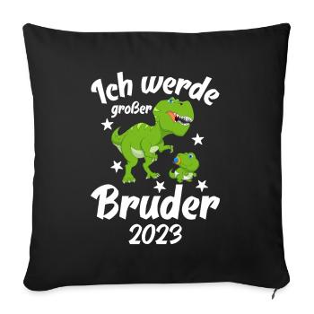 Ich Werde Großer Bruder 2023 - Sofakissenbezug 45 x 45 cm - Schwarz - Vorne