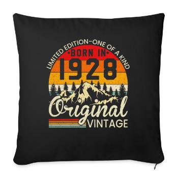 Unique En Son Genre Né En 1928 Millésime Original - Housse de coussin décorative 45 x 45 cm - noir - Devant