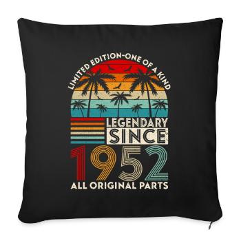 Legendär seit 1952 alle Originalteile - Sofakissenbezug 45 x 45 cm - Schwarz - Vorne