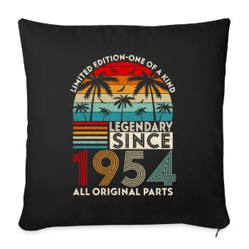 Legendary since 1954 all original parts - Sofa pillowcase 17,3'' x 17,3'' (45 x 45 cm) - black - Front