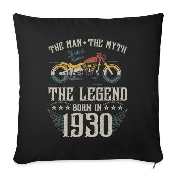 The man the myth the legend born in 1930 gift - Sofa pillowcase 17,3'' x 17,3'' (45 x 45 cm) - black - Front