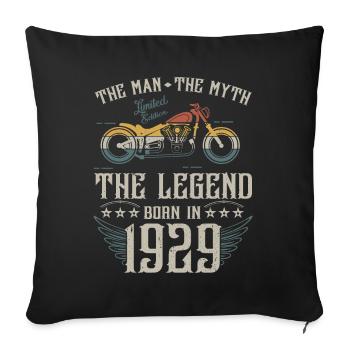 The man the myth the legend born in 1929 gift - Sofa pillowcase 17,3'' x 17,3'' (45 x 45 cm) - black - Front