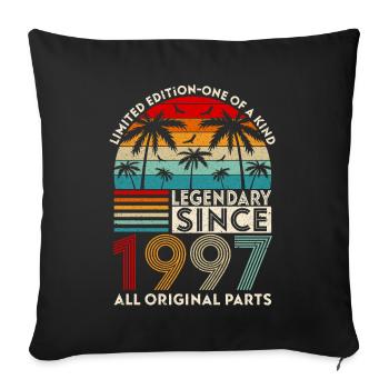 Legendary since 1997 all original parts - Sofa pillowcase 17,3'' x 17,3'' (45 x 45 cm) - black - Front