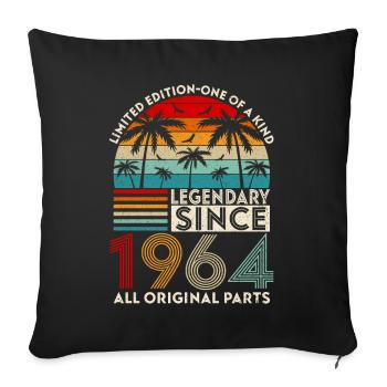Legendary since 1964 all original parts - Sofa pillowcase 17,3'' x 17,3'' (45 x 45 cm) - black - Front