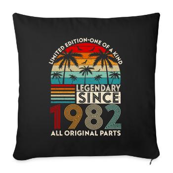 Legendär seit 1982 alle Originalteile - Sofakissenbezug 45 x 45 cm - Schwarz - Vorne