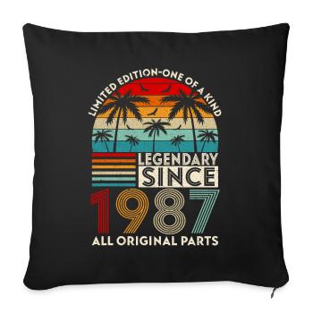 Legendär seit 1987 alle Originalteile - Sofakissenbezug 45 x 45 cm - Schwarz - Vorne