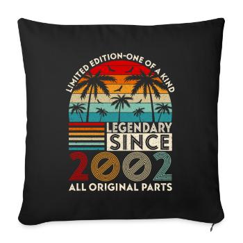 Legendär seit 2002 Alle Originalteile - Sofakissenbezug 45 x 45 cm - Schwarz - Vorne