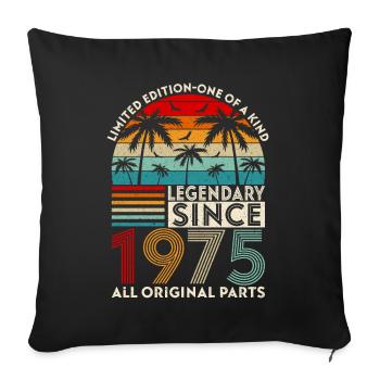Legendary since 1975 all original parts - Sofa pillowcase 17,3'' x 17,3'' (45 x 45 cm) - black - Front