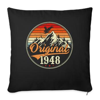 Original 1948 - Housse de coussin décorative 45 x 45 cm - noir - Devant